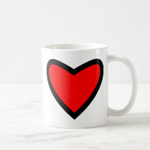 Großes rotes Herz Kaffeetasse