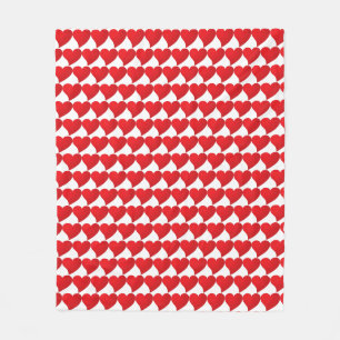 Großes rotes Herz, Liebe, weißer Valentinstag Fleecedecke