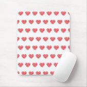 Grosses rotes Herz mit kleinen Herzen Mousepad (Mit Mouse)