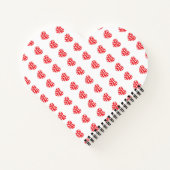 Grosses rotes Herz mit kleinen Herzen Notizblock (Rückseite)