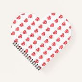 Grosses rotes Herz mit kleinen Herzen Notizblock (Vorderseite)