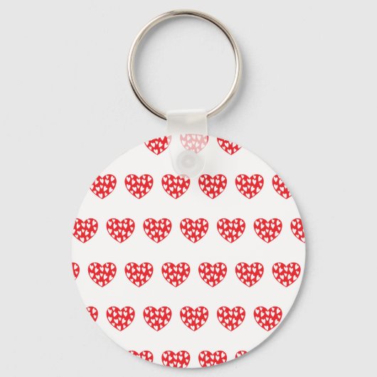 Grosses rotes Herz mit wenig Herz Schlüsselanhänger (Vorderseite)