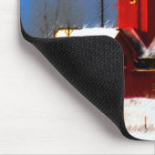Großes rotes Leuchtturm-Gemälde - Originalkunst Mousepad (Ecke)