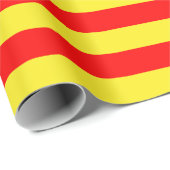 Großes rotes und gelbes Streifen-Packpapier Geschenkpapier (Rolleneckpunkt)