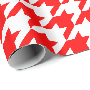 Großes rotes und weißes geschenkpapier
