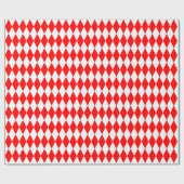 Grosses rotes und weißes Harlequin-Umschlagpapier Geschenkpapier (Flach)