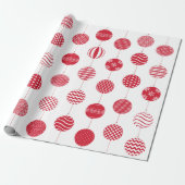 Grosses Rotweihnachtsballpapier Geschenkpapier (Ungerollt)