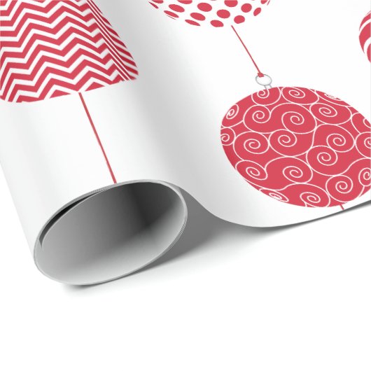 Grosses Rotweihnachtsballpapier Geschenkpapier (Rolleneckpunkt)