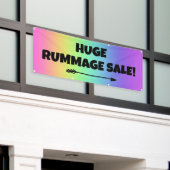 Großes Rummage Verkauf! Regenbogenbanner Banner (Äußeres Gebäude)