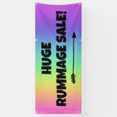 Großes Rummage Verkauf! Regenbogenbanner Banner (Vertikal)