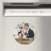 Grosses rustikales Hochzeitssemble Foto Danke Magn Magnet (In Situ (Geschirrspüler))