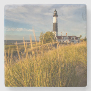 Großes Sable Point Leuchtturm am Lake Michigan Steinuntersetzer