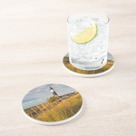 Großes Sable Point Leuchtturm am Lake Michigan Untersetzer (Seite)