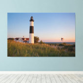 Großes Sable Point Leuchtturm am See Leinwanddruck (Insitu (Holzboden))