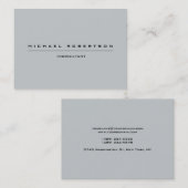 Grosses Schlicht einzigartiges Special Grau Visitenkarte (Vorne/Hinten)