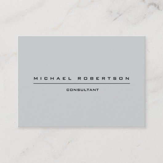Grosses Schlicht einzigartiges Special Grau Visitenkarte (Vorderseite)