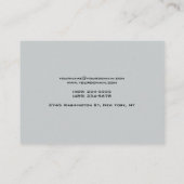Grosses Schlicht einzigartiges Special Grau Visitenkarte (Rückseite)