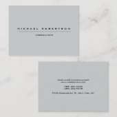 Grosses Schlicht einzigartiges Special Grau Visitenkarte (Vorne/Hinten)