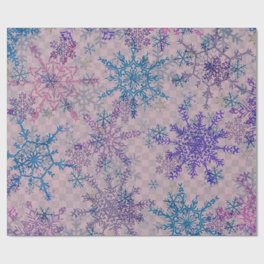 Großes Schneeflocke-WeihnachtsPackpapier Geschenkpapier (Flach)