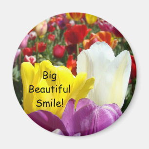 Großes schönes Lächeln! Magnete Tulpen Blumen Magnet