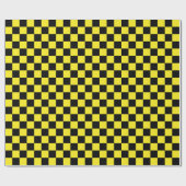 Grosses Schwarz-Gelb-Karo-Umschlagpapier Geschenkpapier (Flach)