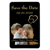 Grosses Schwarz-Gold-Hochzeitssemble-Foto Save the Magnet (Vertikal)