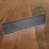 Großes Schwarz-Stein-Design Namensplakette (Seite)