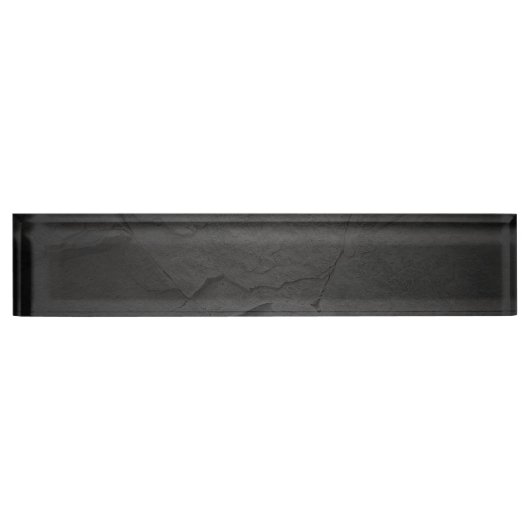Großes Schwarz-Stein-Design Namensplakette (Vorderseite)