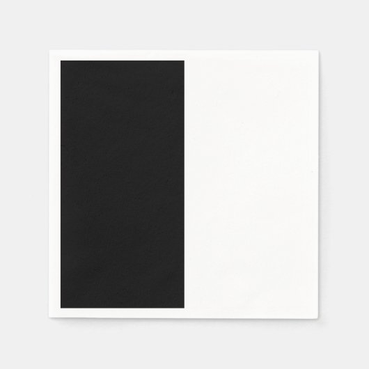 Grosses Schwarz und Weiß Serviette (Vorderseite)