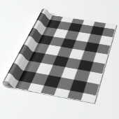 Grosses schwarz-weißes Gingham-Packpapier Geschenkpapier (Ungerollt)