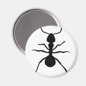 großes schwarzes Ameisensymbol Magnet (Vorderseite/Rückseite)