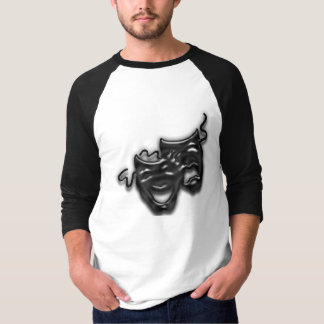 Großes Schwarzes maskiert Raglan-T - Shirt