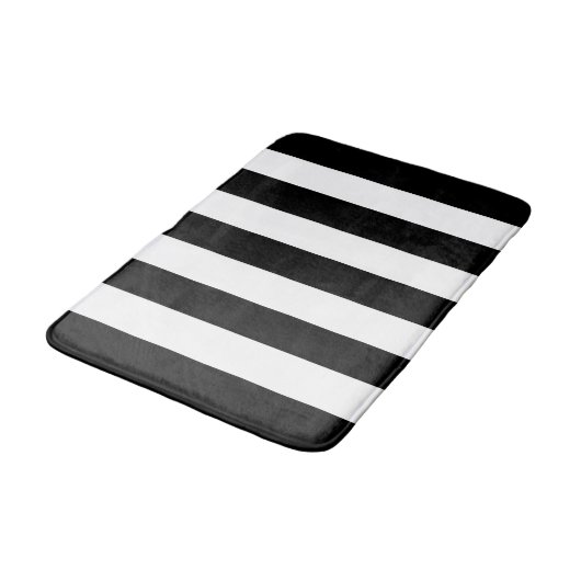 Großes schwarzes oder weißes vertikale badematte (Schrägansicht)