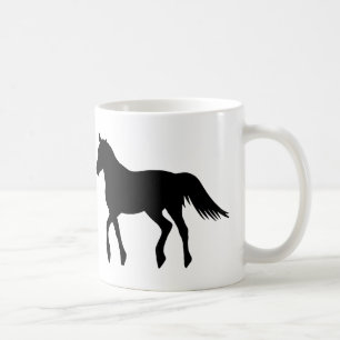 Großes schwarzes Pferd Kaffeetasse
