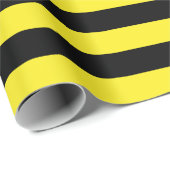 Großes schwarzes und gelbes Streifen-Packpapier Geschenkpapier (Rolleneckpunkt)