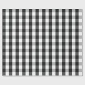 Großes Schwarzweiss-Gingham-Packpapier Geschenkpapier (Flach)