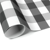 Großes Schwarzweiss-Gingham-Packpapier Geschenkpapier (Rolleneckpunkt)