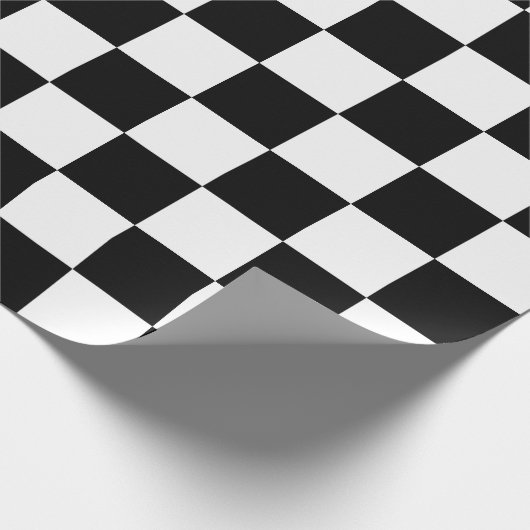Großes Schwarzweiss-Karo-Verpackungs-Extrapapier Geschenkpapier (Ecke)