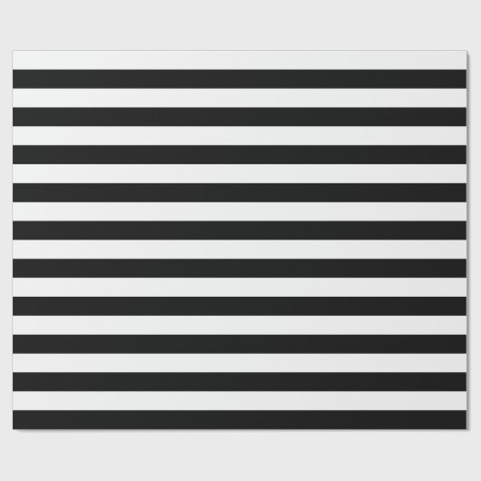 Großes Schwarzweiss-Streifen-Packpapier Geschenkpapier (Flach)