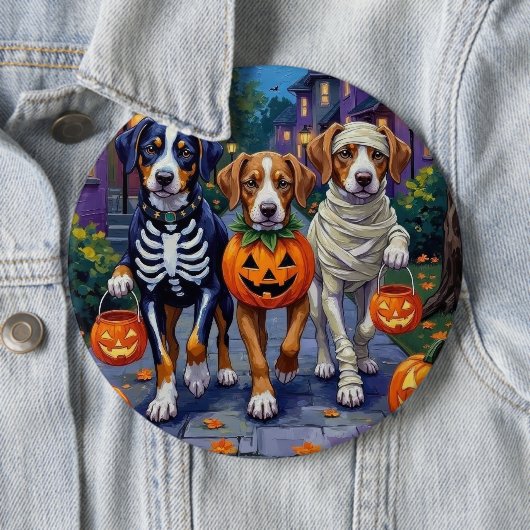 Grosses Schweizer Bergtrick-oder-Treating Hallowee Button (Beispiel)