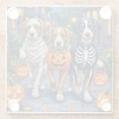 Grosses Schweizer Bergtrick-oder-Treating Hallowee Glasuntersetzer (Rückseite)