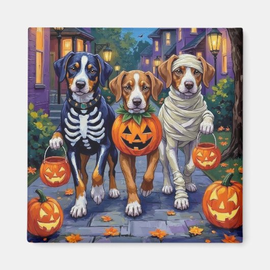 Grosses Schweizer Bergtrick-oder-Treating Hallowee Magnet (Vorne)