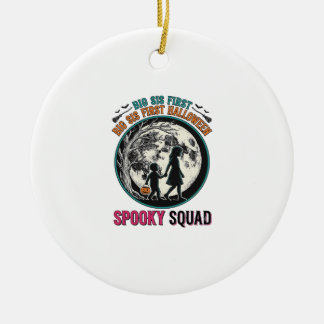 Großes Schwester Halloween-Shirt für ihre erste gr Keramik Ornament