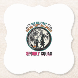 Großes Schwester Halloween-Shirt für ihre erste gr Untersetzer