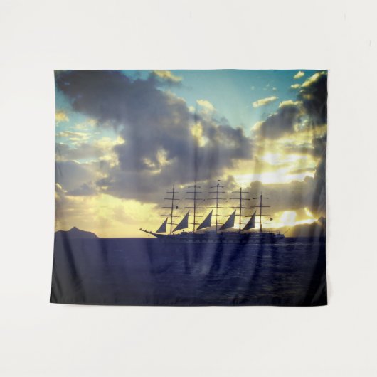 Großes Segelboot Wandteppich (Vorderseite (Horizontal))