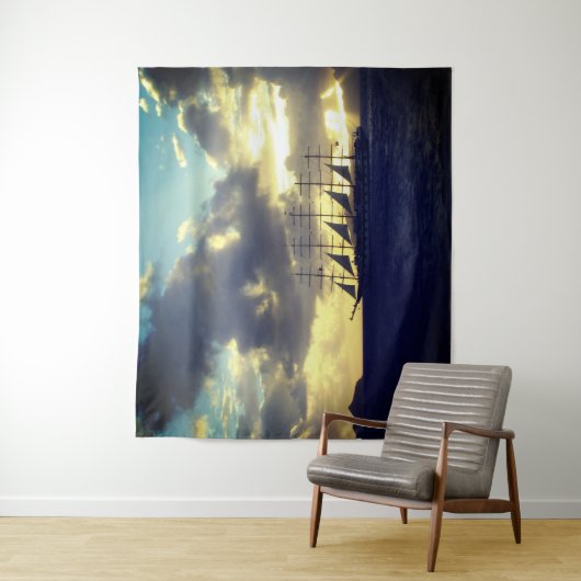 Großes Segelboot Wandteppich (Beispiel)