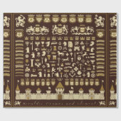 Grosses Set heraldischer Elemente.  Geschenkpapier (Flach)