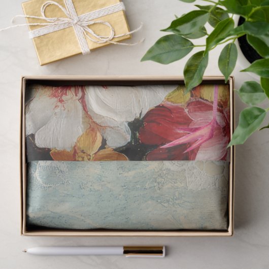 Grosses Shabby Chic Rosa Flamingo Blumendekoupage Seidenpapier (Geschenk)