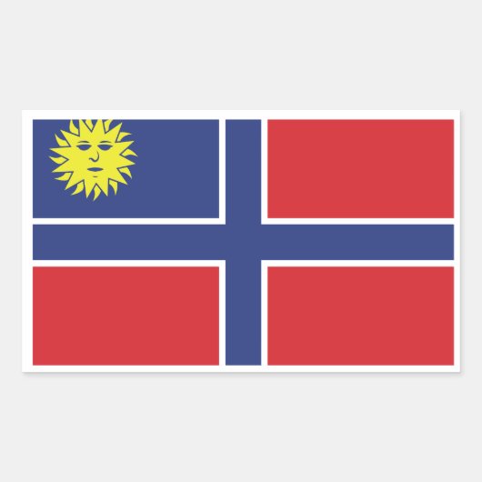 großes Siegel der Moschusmuschel - Fahne Rechteckiger Aufkleber (Vorderseite)