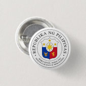 Grosses Siegel der Republik der Philippinen Button (Vorne & Hinten)
